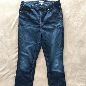 Good American Good Waist Distressed Knee Jean